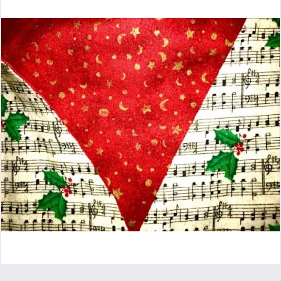 🎁🇨🇦Handcrafted reversible Xmas-music theme vest vintage,new suitable for gift - Picture 10 of 16